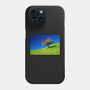 Single tree on a grassfield Phone Case