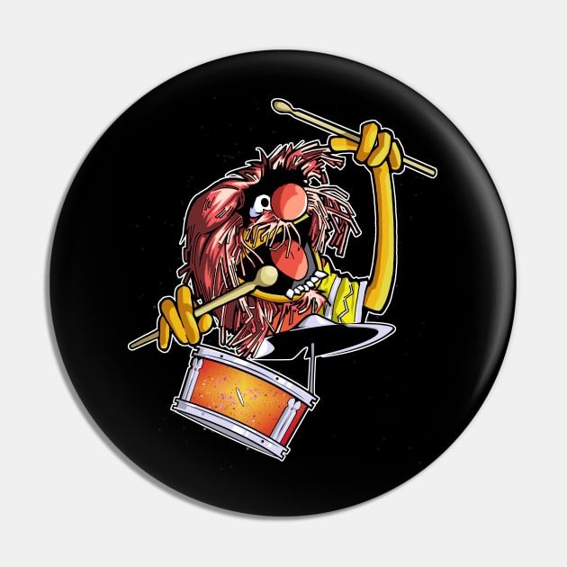 Animal Drummer Pin by ActionNate