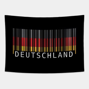 Deutschland flag colors barcode Tapestry