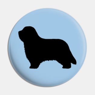 Bearded Collie Silhouette Pin