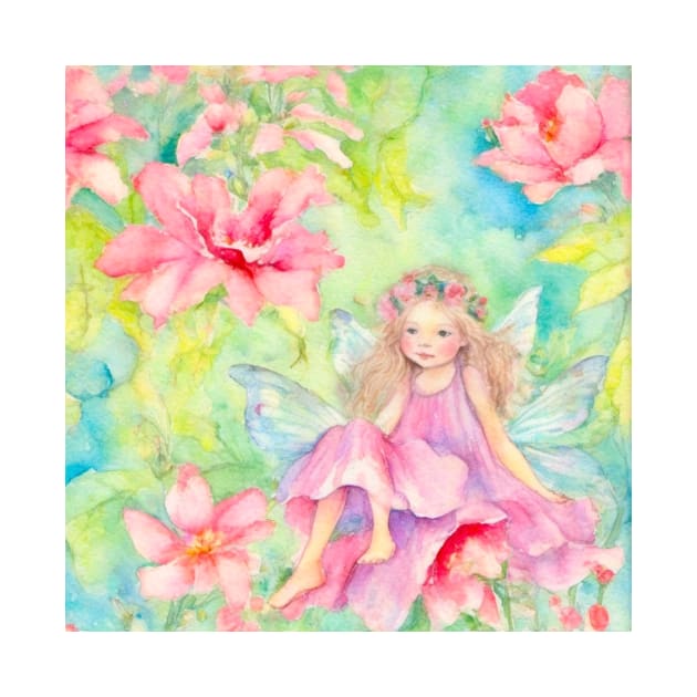 Garden fairy, watercolor painting by SophieClimaArt