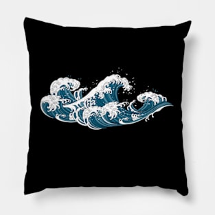 The great Japanese waves Pillow