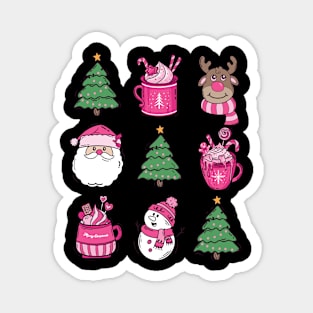 Pink Christmas Magnet