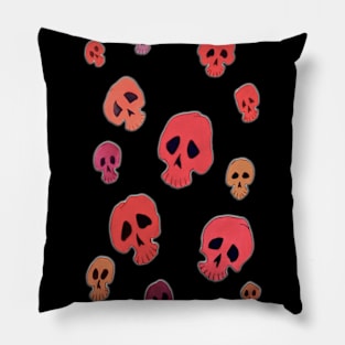 Spooky skull 4 Pillow