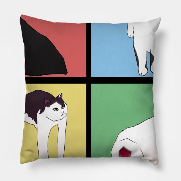 Cursed Cats 2 Electric Boogaloo Pillow by Oh My Martyn
