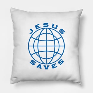 Jesus Saves (Globe) Pillow