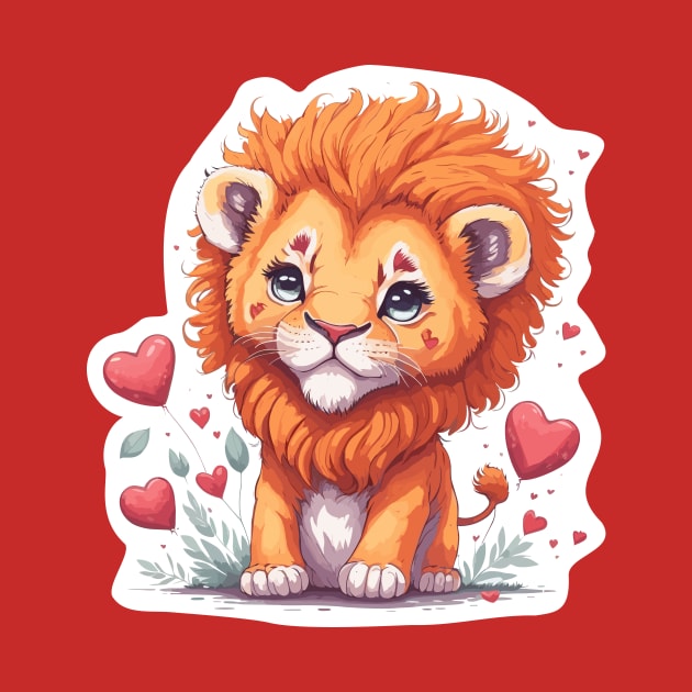 Minimal Cute Baby Lion by Imagination Gallery
