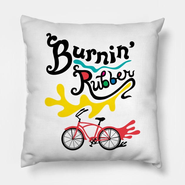 Burning Rubber Pillow by Andibird