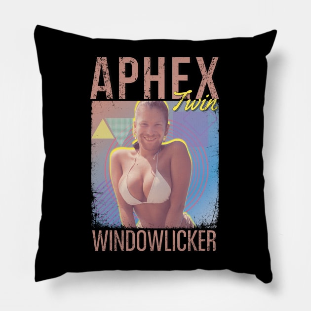 Aphex Twin Vintage 1971 // Windowlicker Original Fan Design Artwork Pillow by A Design for Life