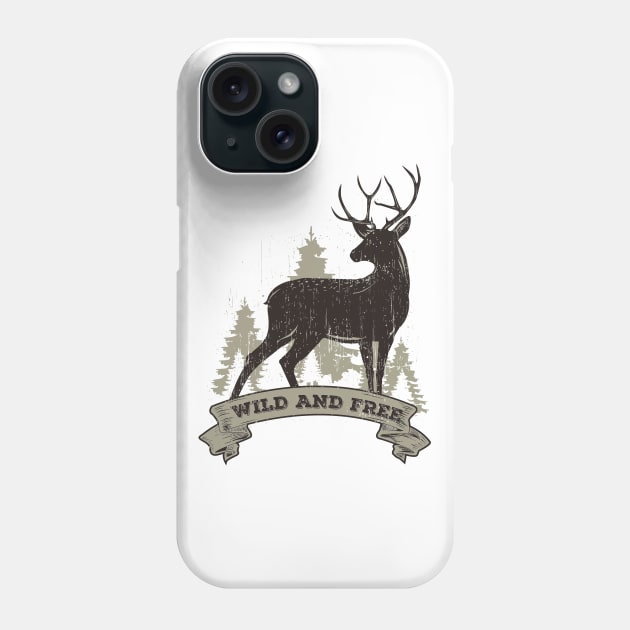 Buck Series: Wild and Free Vintage Style Phone Case by Jarecrow 