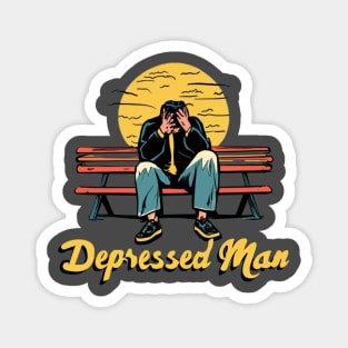 Depressed Man Magnet