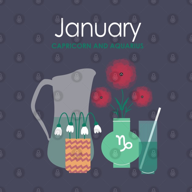 January Birth Flowers by LjM