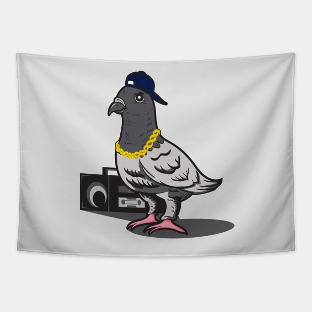 Fresh Pigeon Tapestry by Joebarondesign