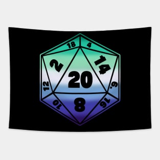 D20 Pride Flag Dice Tapestry