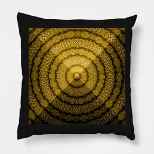 Sacred Geometry 3D Gold Titanium Pyramid Architecture Pillow