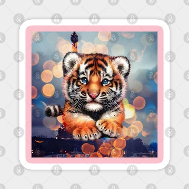 Bokeh Tiger Magnet by sonnycosmics