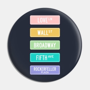 Nyc street signs Pin