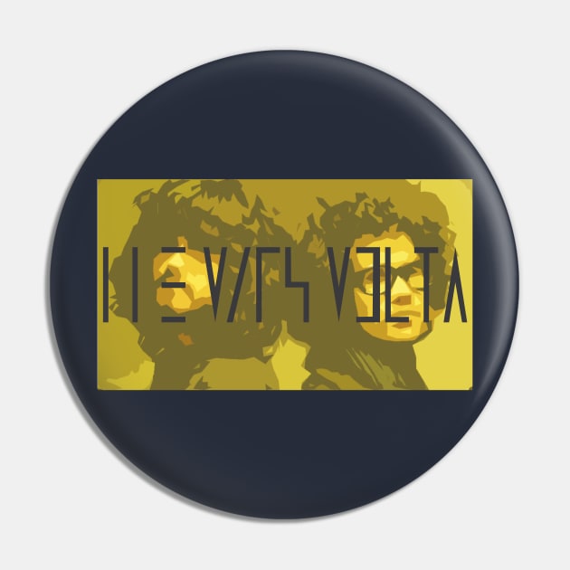 Yellow Cedric & Omar Pin by negative-space-designs