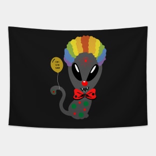 Alien Kitty Crew Clown Tapestry