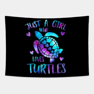 Just a girl who loves turtles Tapestry