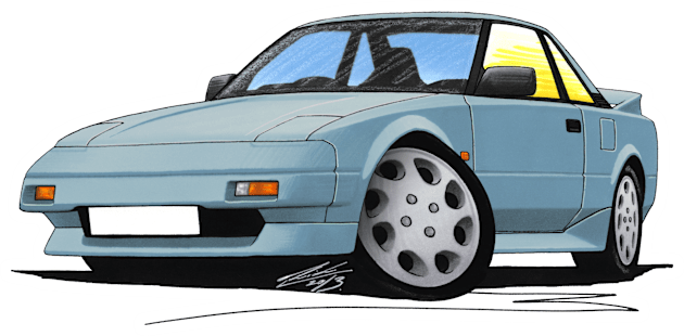 Toyota MR2 (Mk1) LBlue Kids T-Shirt by y30man5