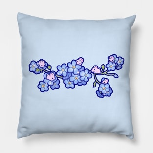 Forget Me Not Bunnies Pillow