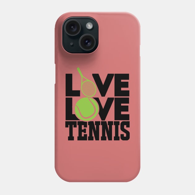 Love love tennis Phone Case by mmpower