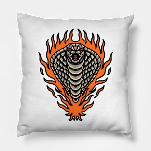 burning cobra tattoo Pillow