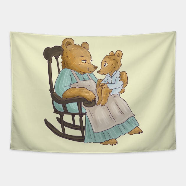 Mama Bear Tapestry by sky665