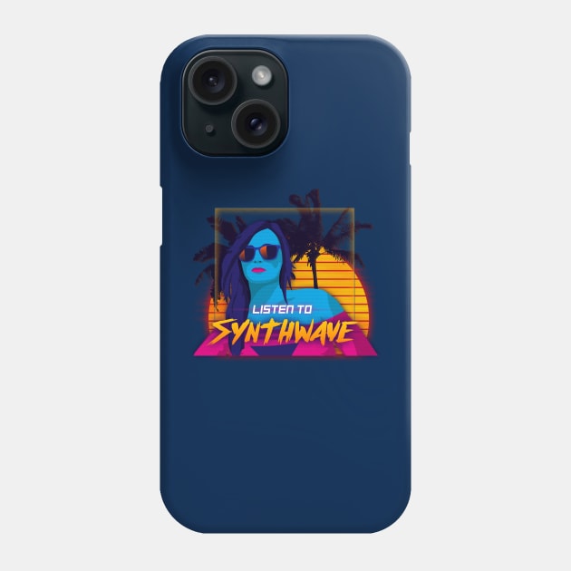 Listen to Synthwave Phone Case by patrickkingart