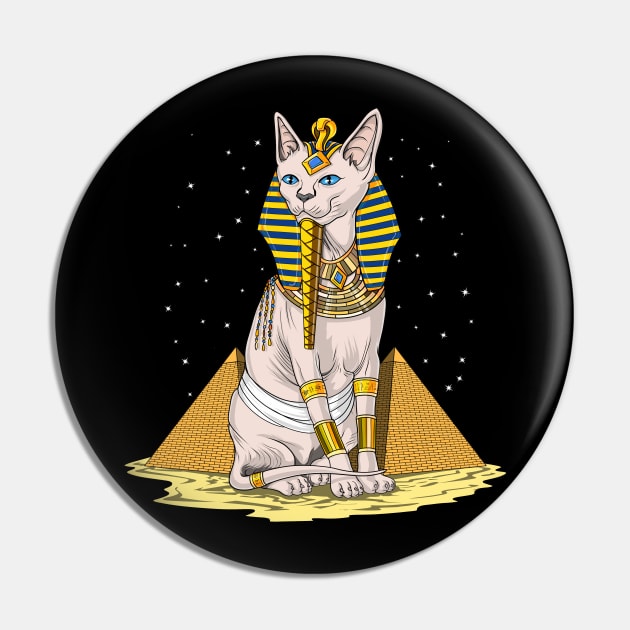 Egyptian Cat Pharaoh Pin by underheaven