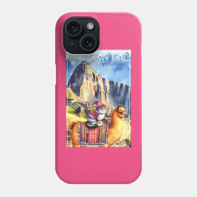 Romantic Getaway Cat Calico Life 3DC Phone Case by catsloveart
