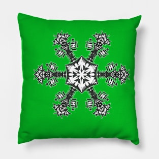 59C Unique Black White Abstract Mandala Pillow