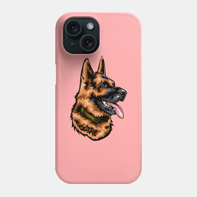 German Shepherd Portrait Drawing Phone Case by IPRINT