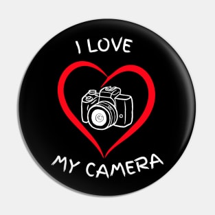 I love My Camera - front and back Pin