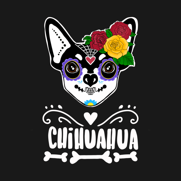 Day of Dead Sugar Skull Chihuahua by SusanaDesigns