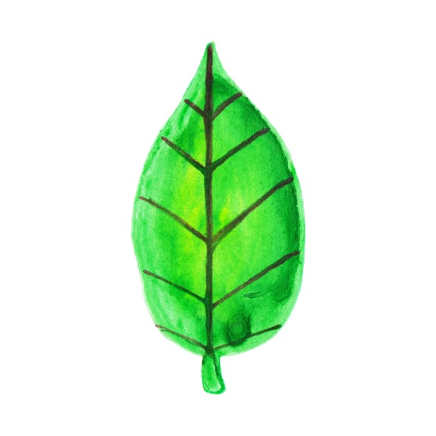 Green Leaf Watercolor by saradaboru