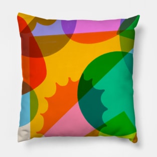 Fun Shapes Colorful Modern Pattern Pillow