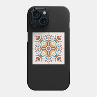 Portuguese tiles pattern. Vintage background - Victorian ceramic tile in vector Phone Case