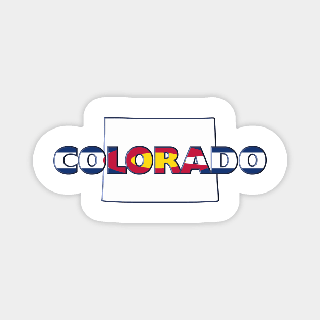 Colorado Colored State Letters Magnet by m2inspiration