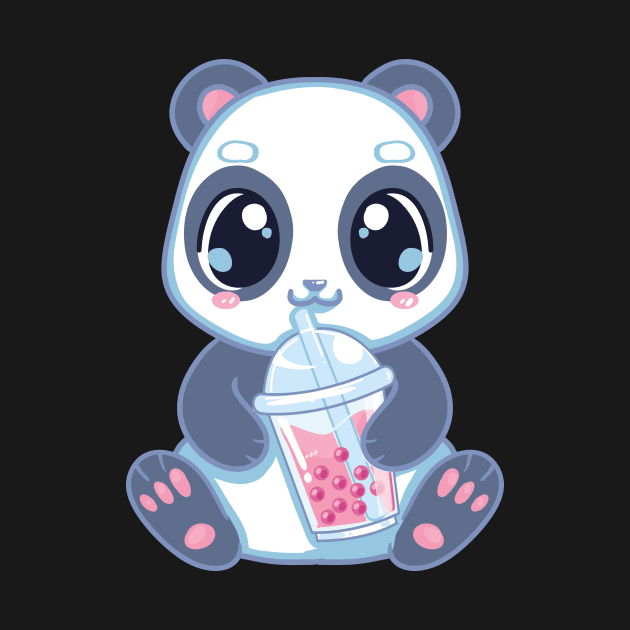 Cute Panda Boba Bubble Tea Panda Bear Boba Drink by theperfectpresents