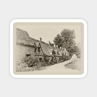 A row of Cotswold cottages Magnet