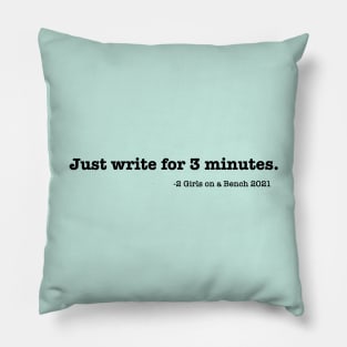 2 Girls on a Bench - Just write! Pillow