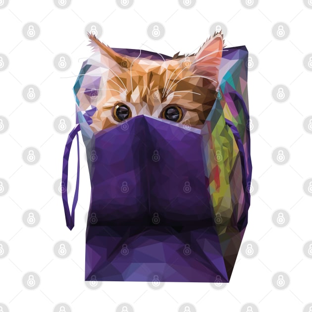 Cat in bag by Renasingsasong