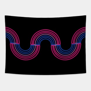 Bisexual Neon Light Rainbow 1 Tapestry