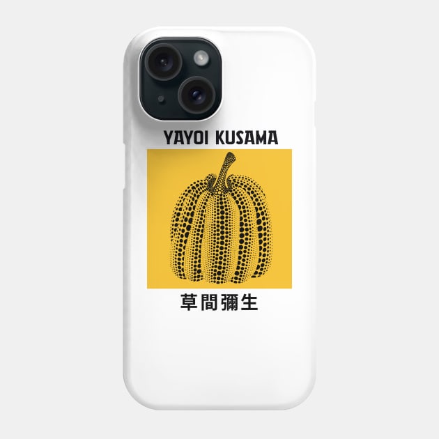 Yayoi Kusama Yellow Pumpkin Exhibition Art Design Wall Art Phone Case by VanillaArt