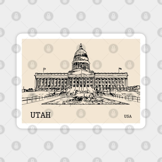 Utah State USA Magnet by Lakeric