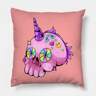 unicorn skull Pillow