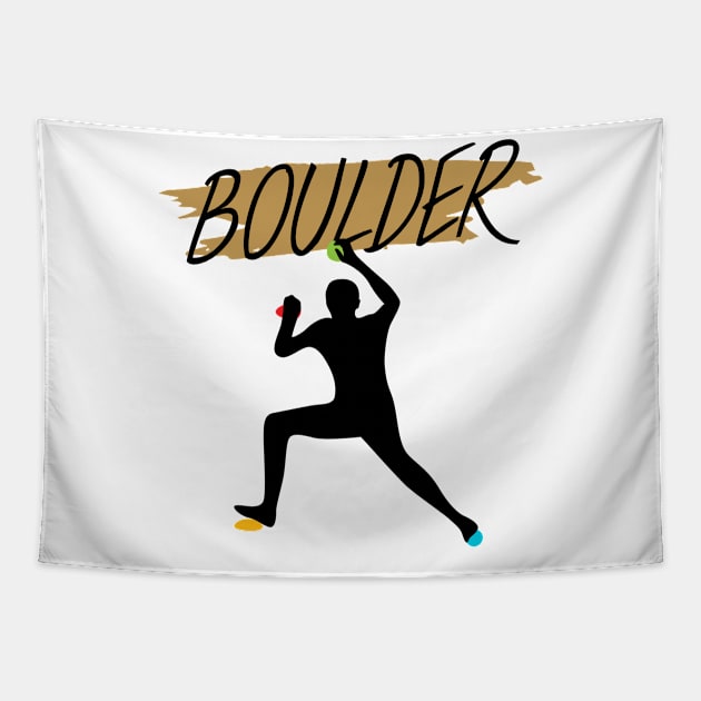 Boulder men Tapestry by maxcode