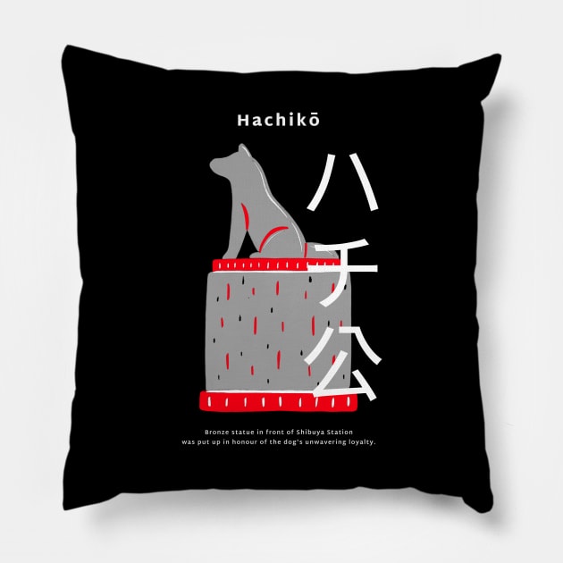 Hachiko Pillow by Marley Moo Corner